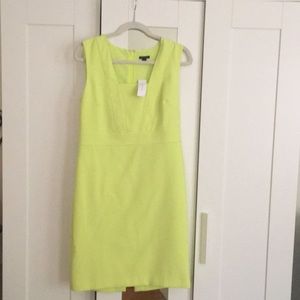 NWT Ann Taylor lime green sleeveless dress